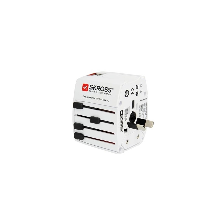 Medzinárodný cestovný adaptér 230V + 2x USB port