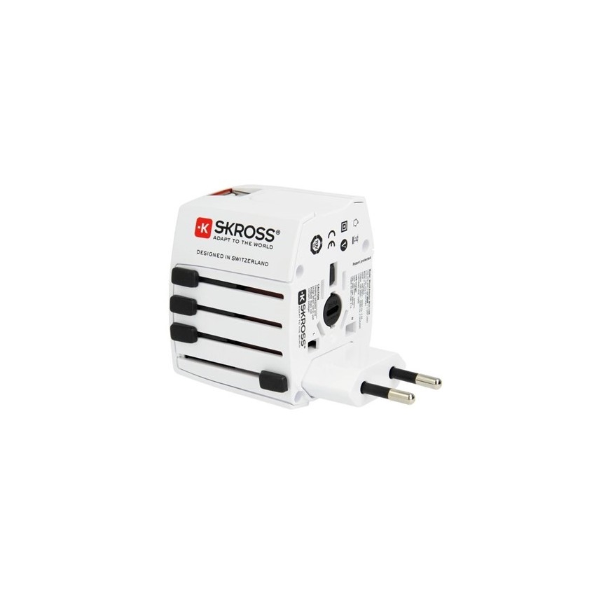 Medzinárodný cestovný adaptér 230V + 2x USB port