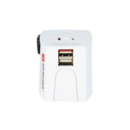 Medzinárodný cestovný adaptér 230V + 2x USB port