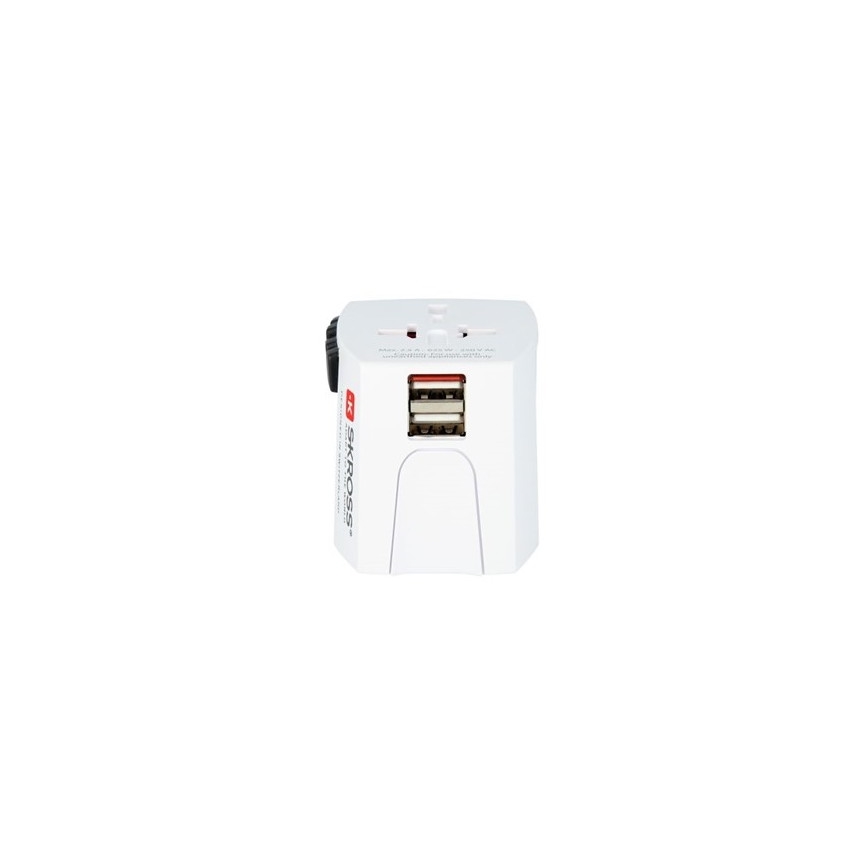 Medzinárodný cestovný adaptér 230V + 2x USB port