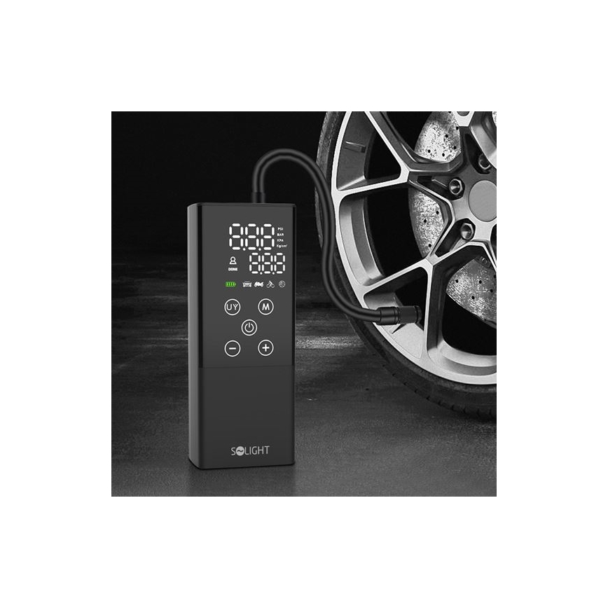 Digitálný vreckový kompresor 2000 mAh 5V čierna