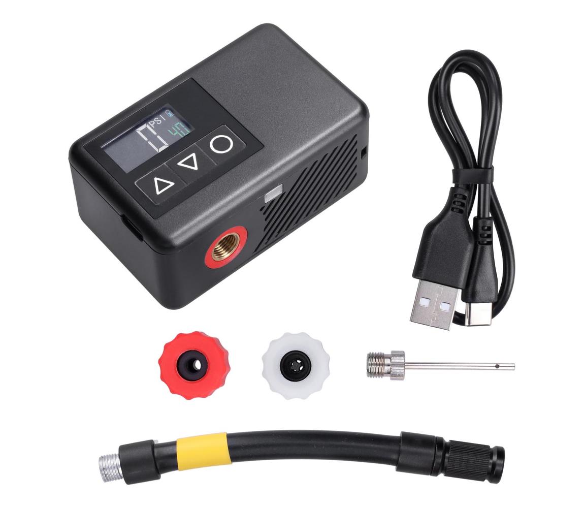 PAP02 - Digitálny vreckový kompresor 500 mAh 5 V čierna PAP02