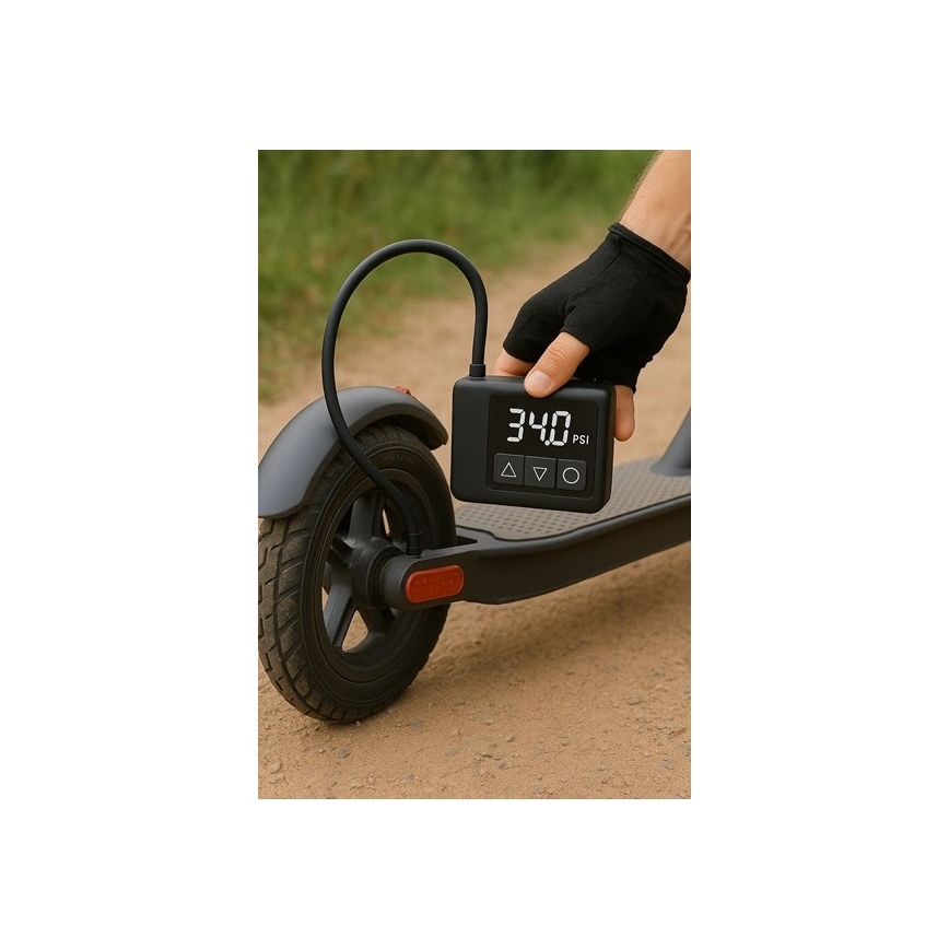 Digitálny vreckový kompresor 500 mAh 5V čierny