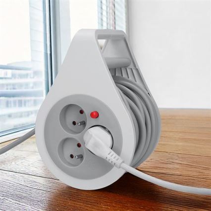 Predlžovací kábel na bubne, 3 zásuvky, 10 m