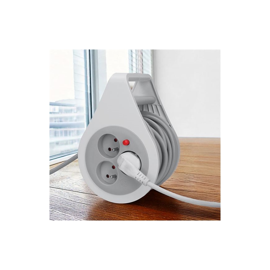 Predlžovací kábel na bubne, 3 zásuvky, 10 m