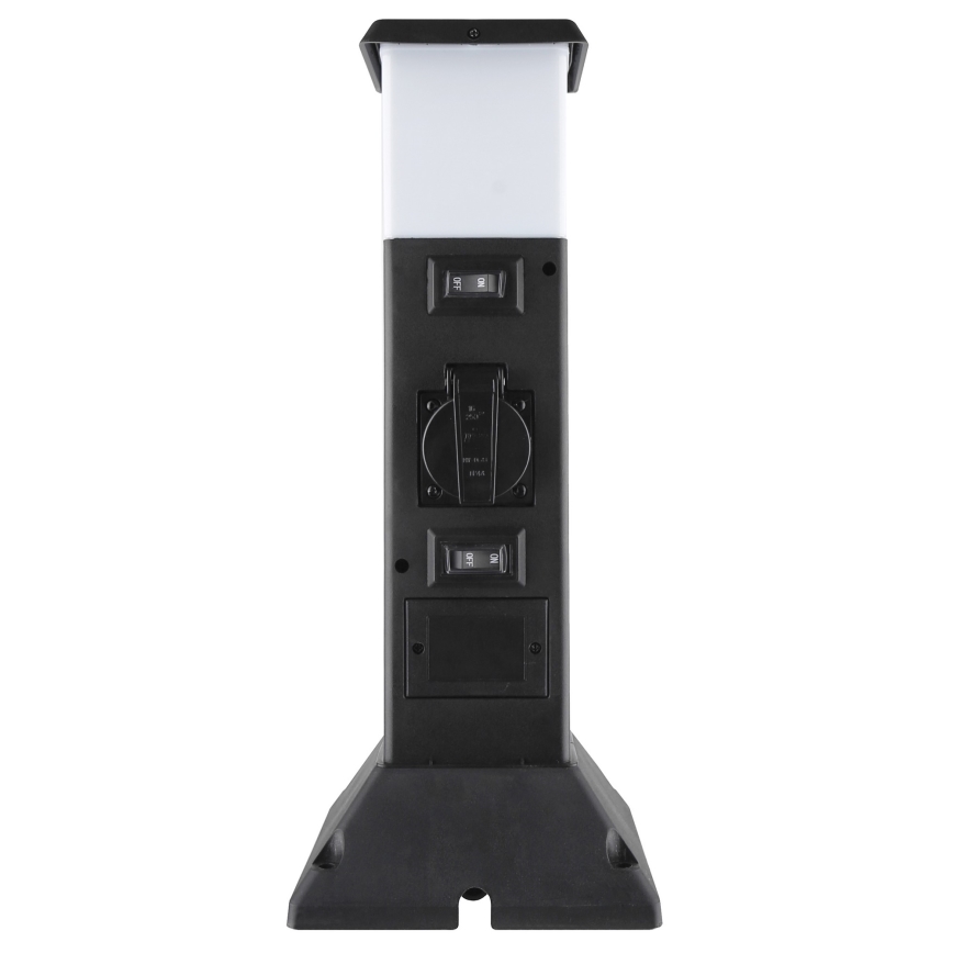 Vonkajšia lampa s 2 zásuvkami 1xE14/15W/230V IP44 čierna