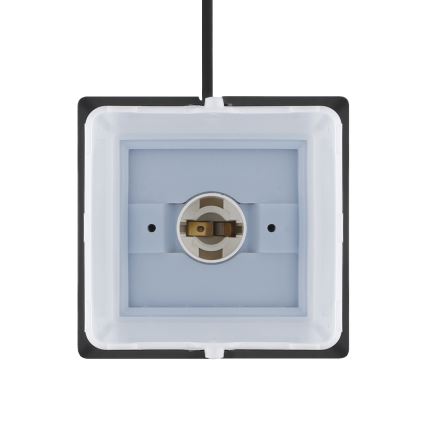Vonkajšia lampa s 2 zásuvkami 1xE14/15W/230V IP44 čierna
