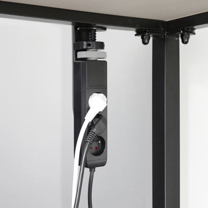 Zásuvkový stĺpik na dosku stola 3x230V + 2xUSB-C + 1xUSB-A čierna