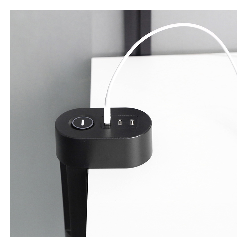 Zásuvkový stĺpik na dosku stola 3x230V + 2xUSB-C + 1xUSB-A čierna