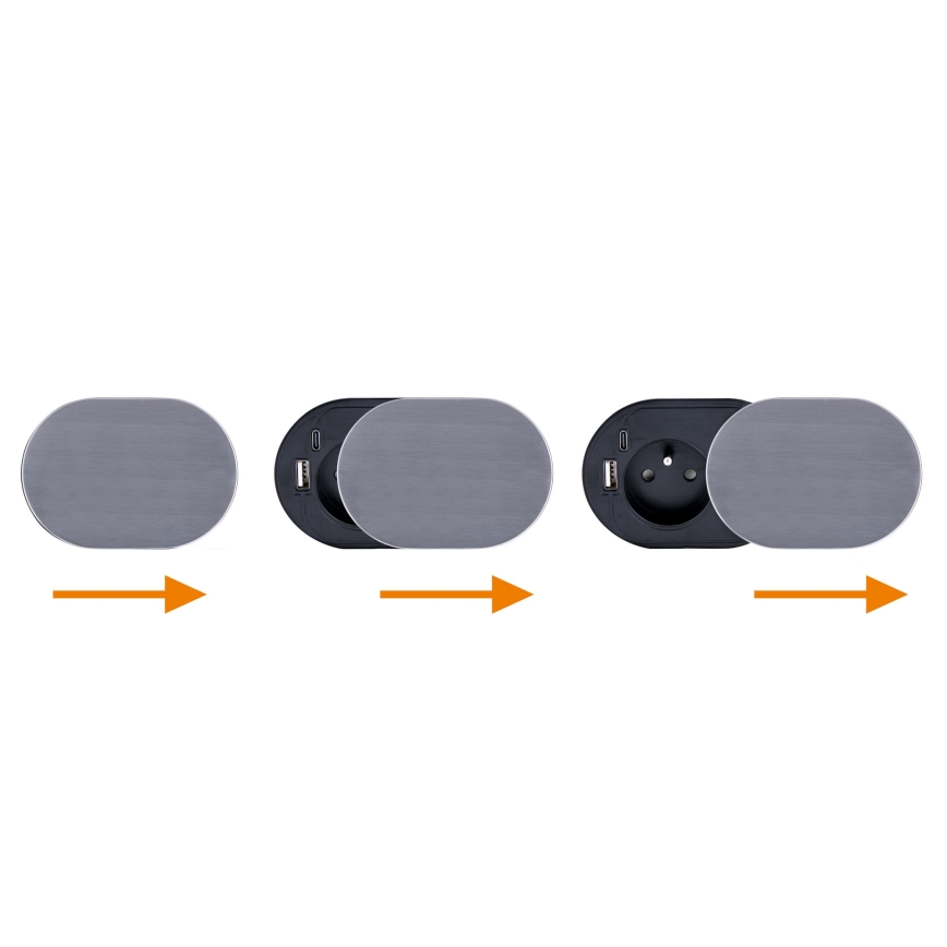 Vstavaná zásuvka 1Z + USB A+C