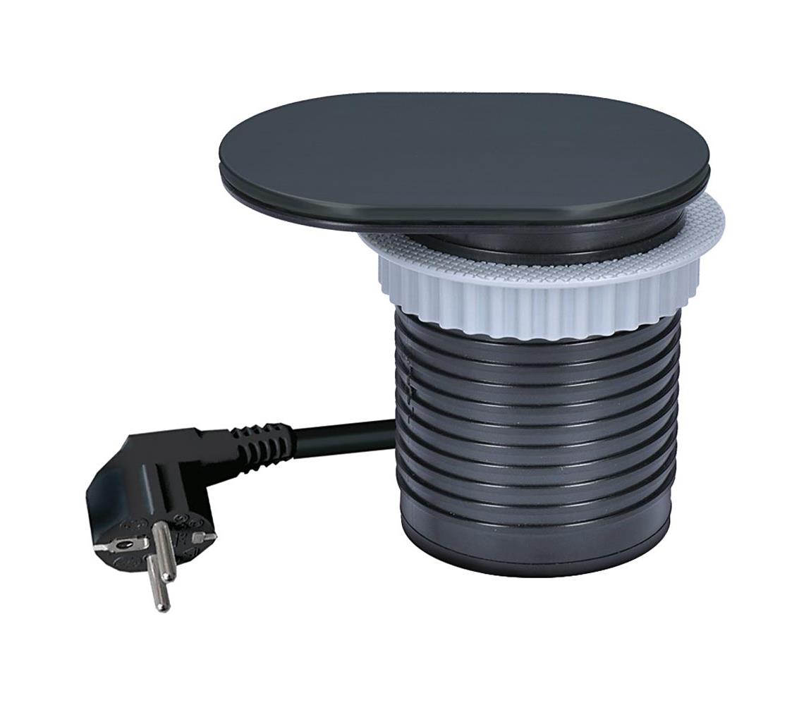 PP124CB-PD20 - Vstavaná zásuvka 20W 1Z +USB A+C čierna PP124CB-PD20