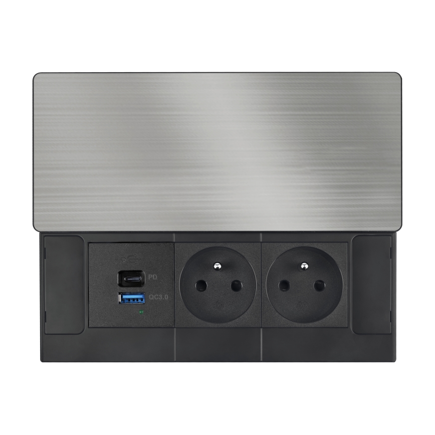 Vstavaná zásuvka 65W 2 zásuvky + USB-A + USB-C