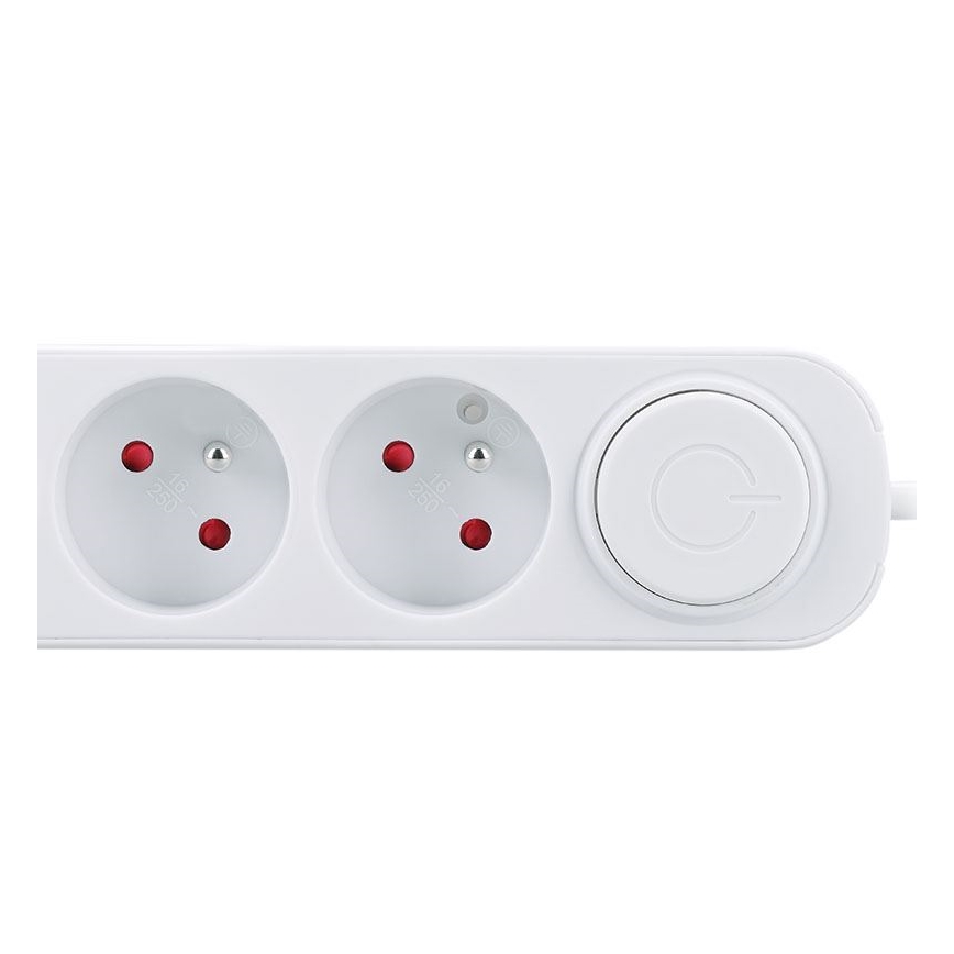 Predlžovací kábel s 5 zásuvkami a vypínačom, s USB nabíjaním (A + C), 3 m