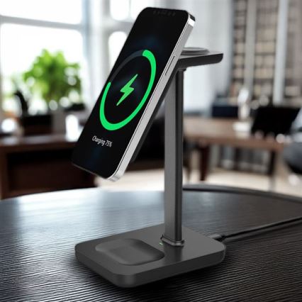 Stolná bezdrôtová nabíjačka 3 v 1, 23 W