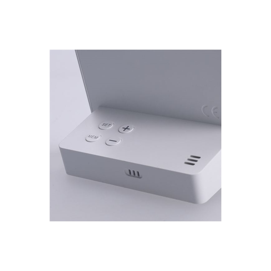 Digitálny teplomer 5V/2xAAA + 2xAAA biely