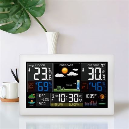 Meteostanica s farebným LCD displejom 5V/2xAA + 2xAA
