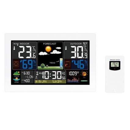 Meteostanica s farebným LCD displejom 5V/2xAA + 2xAA