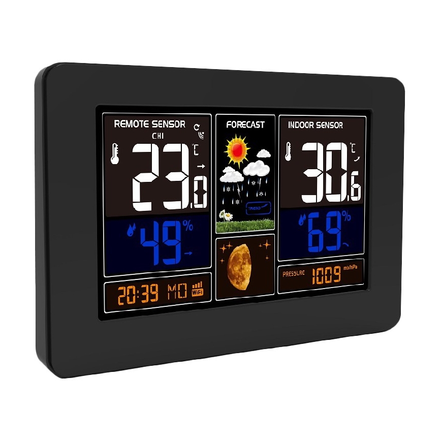 Meteostanica s farebným LCD displejom 2xAA/5V + 2xAA Wi-Fi Tuya