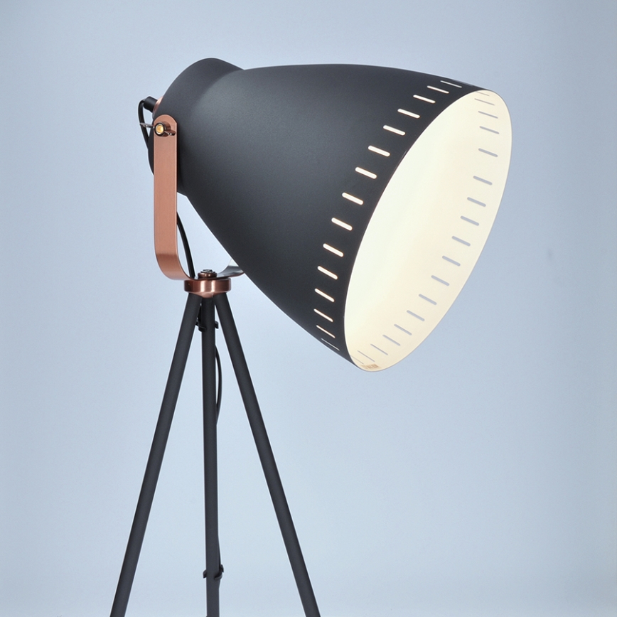 Stojacia lampa 1xE27/60W/230V čierna 145cm