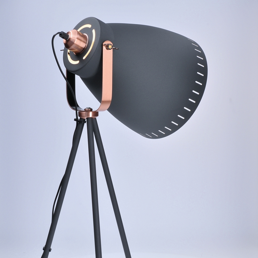 Stojacia lampa 1xE27/60W/230V čierna 145cm