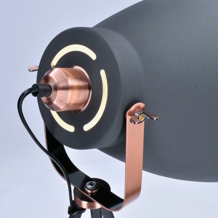 Stojacia lampa 1xE27/60W/230V čierna 145cm
