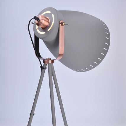 Stojacia lampa 1xE27/60W/230V šedá 145cm