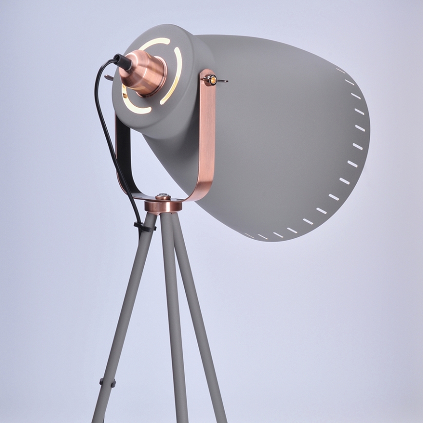 Stojacia lampa 1xE27/60W/230V šedá 145cm