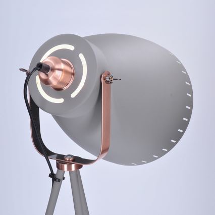 Stojacia lampa 1xE27/60W/230V šedá 145cm