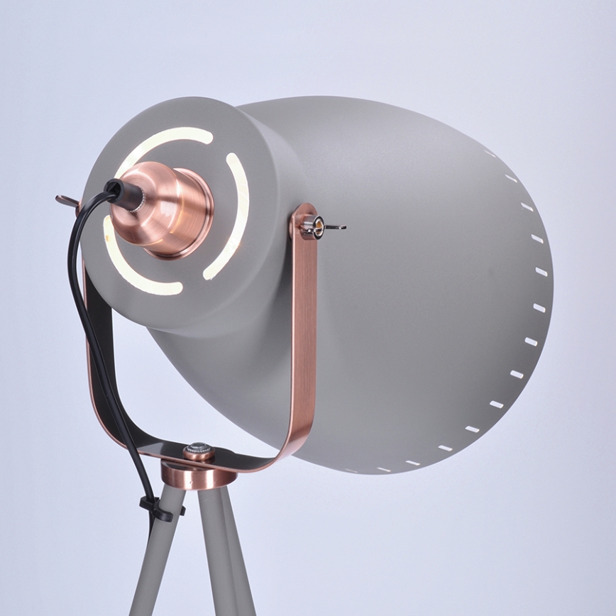 Stojacia lampa 1xE27/60W/230V šedá 145cm