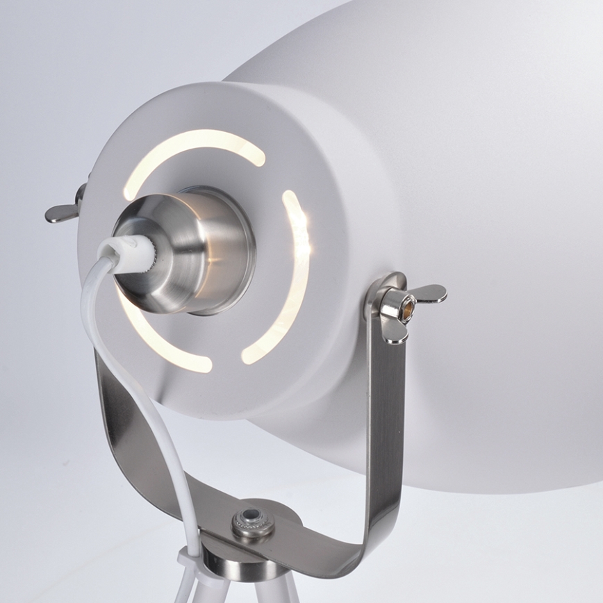 Stojacia lampa 1xE27/60W/230V biela 145cm