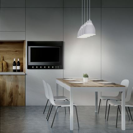 Luster 4xE27/60W/230V biela 14cm