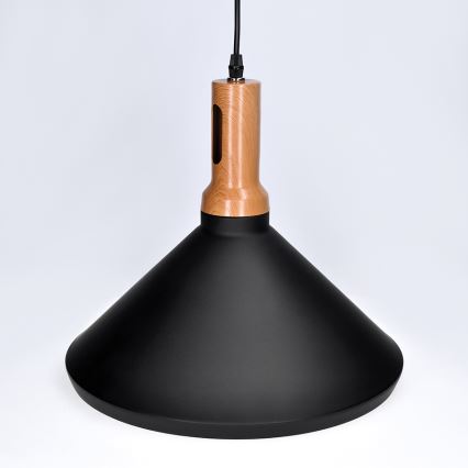 Luster 1xE27/60W/230V čierna 35cm
