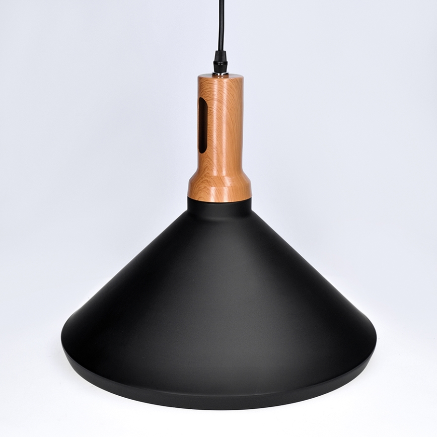 Luster 1xE27/60W/230V čierna 35cm