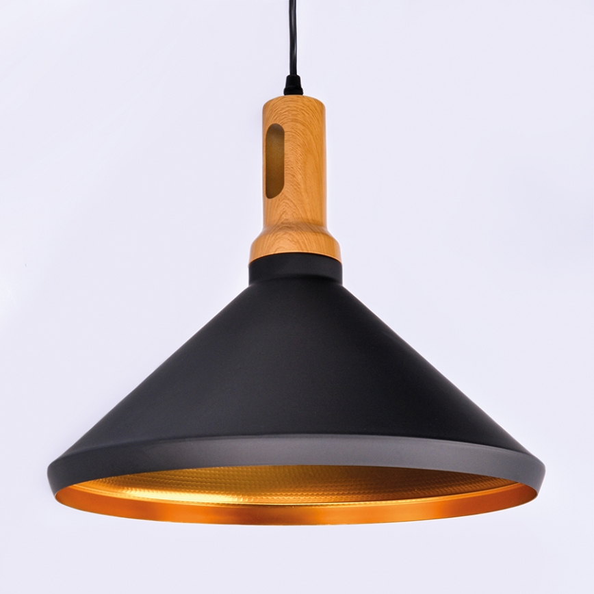 Luster 1xE27/60W/230V čierna 35cm