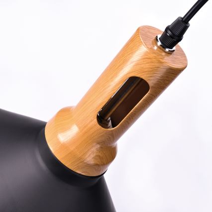 Luster 1xE27/60W/230V čierna 35cm