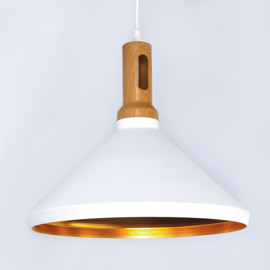 Luster 1xE27/60W/230V biela 35cm