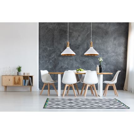 Luster 1xE27/60W/230V biela 35cm