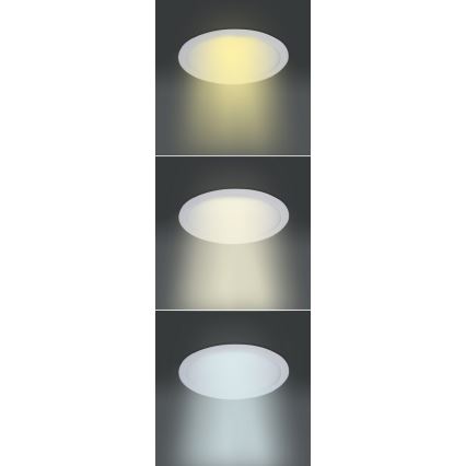 LED panel LED/12W/230V 3000/4000/6000K priemer 17 cm biely