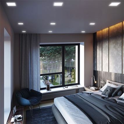 LED panel LED/12W/230V 3000/4000/6000K 17x17 cm biela