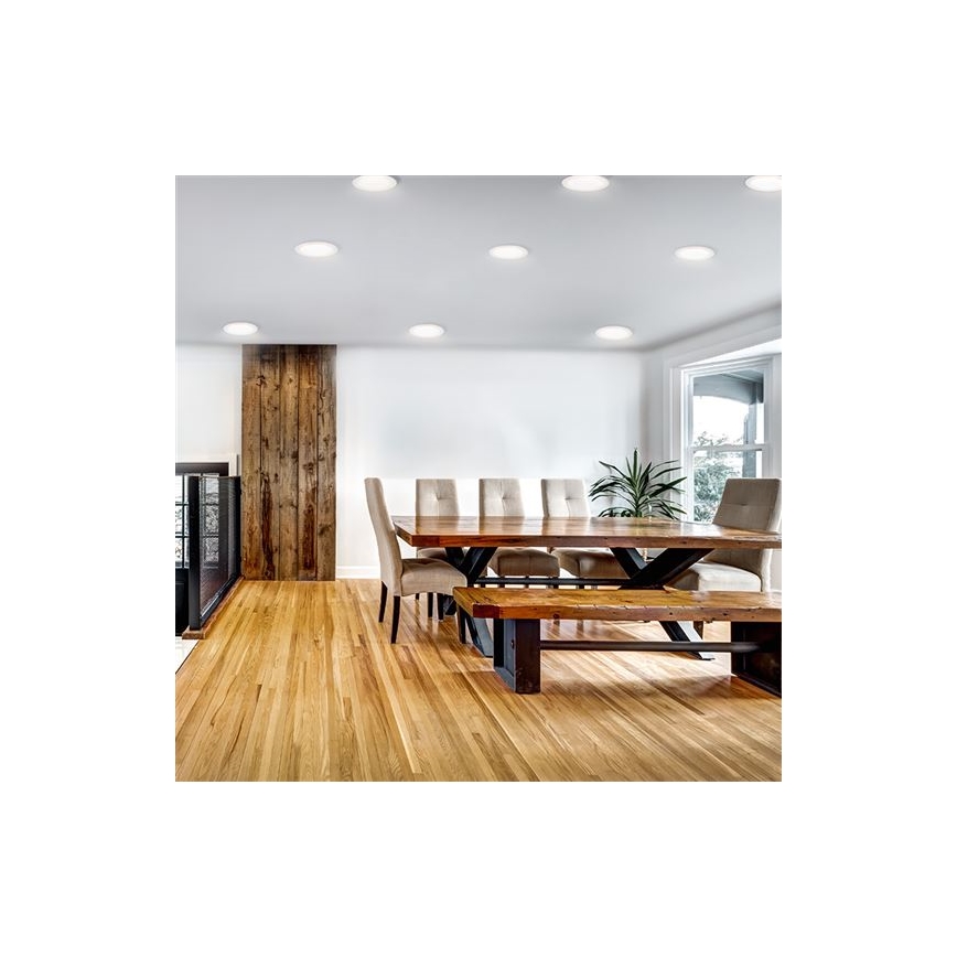 LED zapustené svietidlo LED/18W/230V 3000/4000/6000K pr. 22,5 cm biela