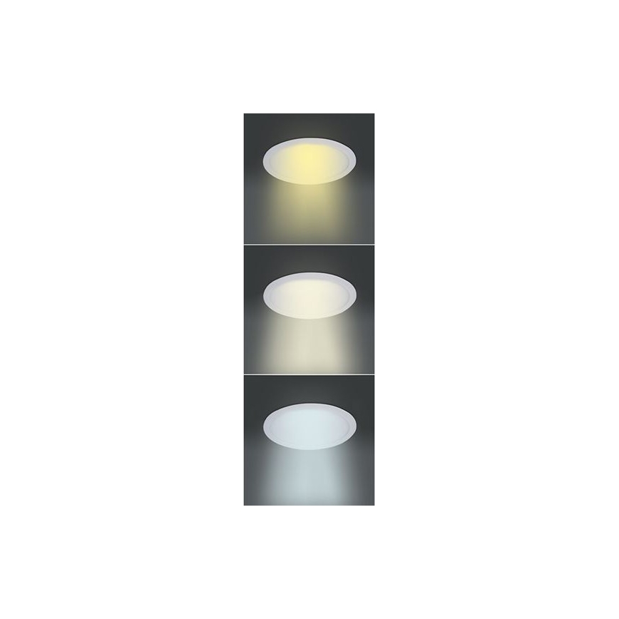 LED panel 6 W, 230 V, 3000/4000/6000 K, Ø 12 cm, biela