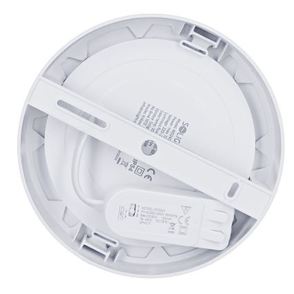 LED prisadený/podhľadový panel 2v1 LED/12W/230V 3000/4000/6000K pr.17cm IP54 strieborný
