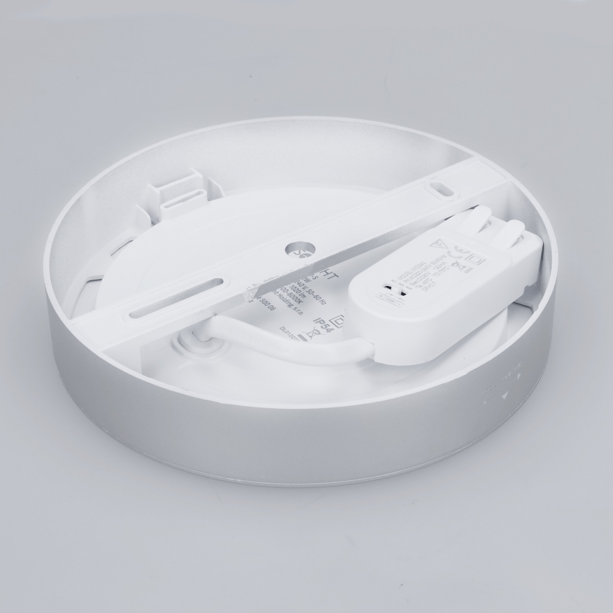 LED prisadený/podhľadový panel 2v1 LED/12W/230V 3000/4000/6000K pr.17cm IP54 strieborný