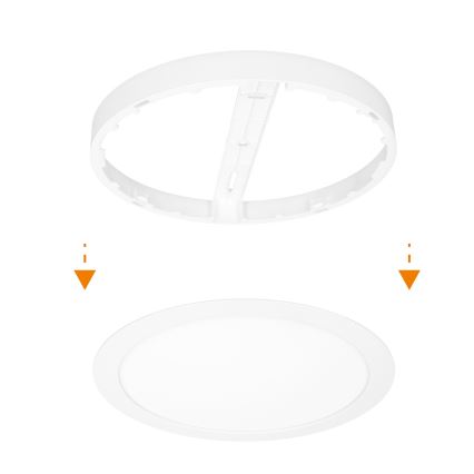LED Prisadený/podhľadový panel 2v1 18W/230V 3000/4000/6000K pr.22,5 cm IP54 biela