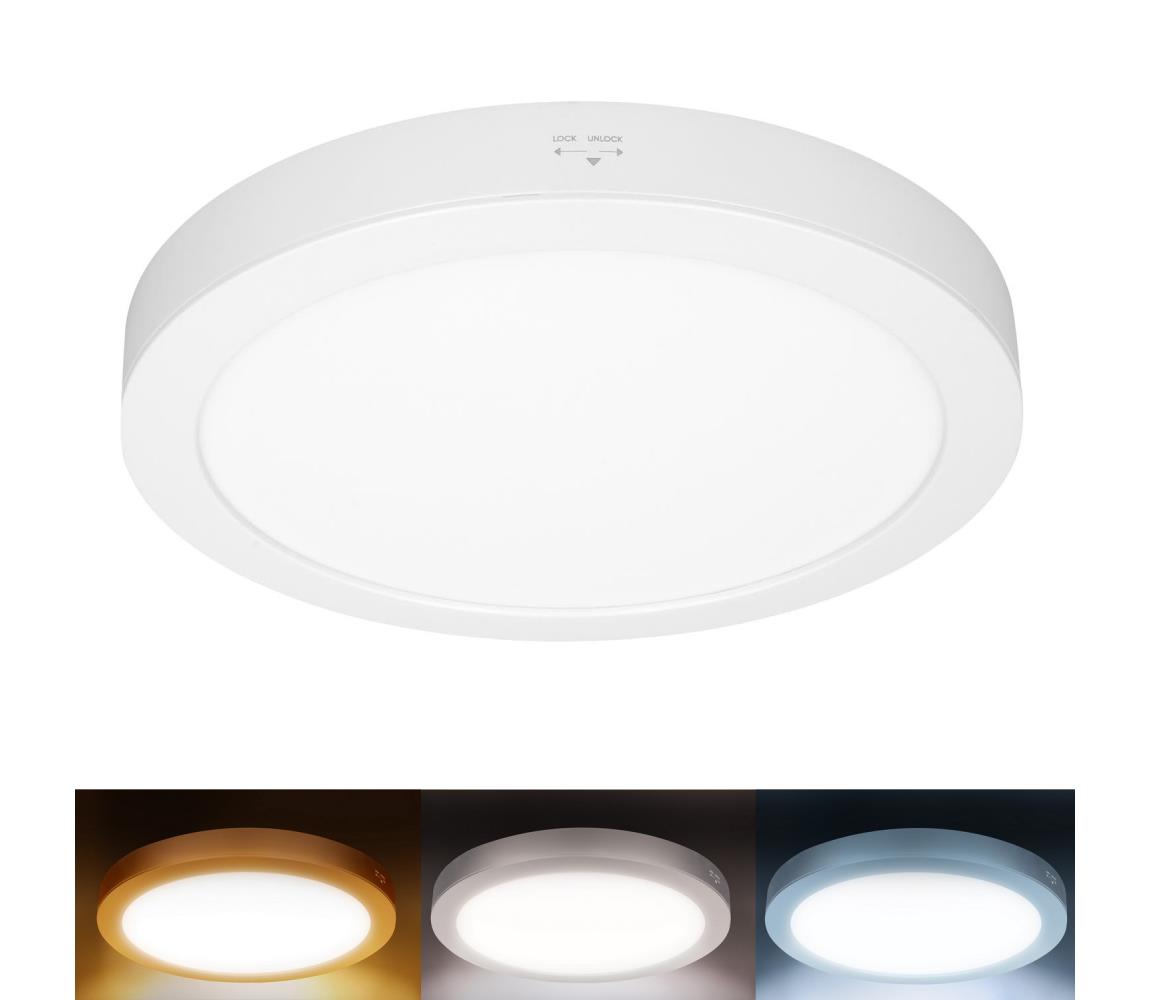 WD244-W - LED panel 2v1 24W/230V 3000/4000/6000K pr. 30 cm IP54 biela WD244-W