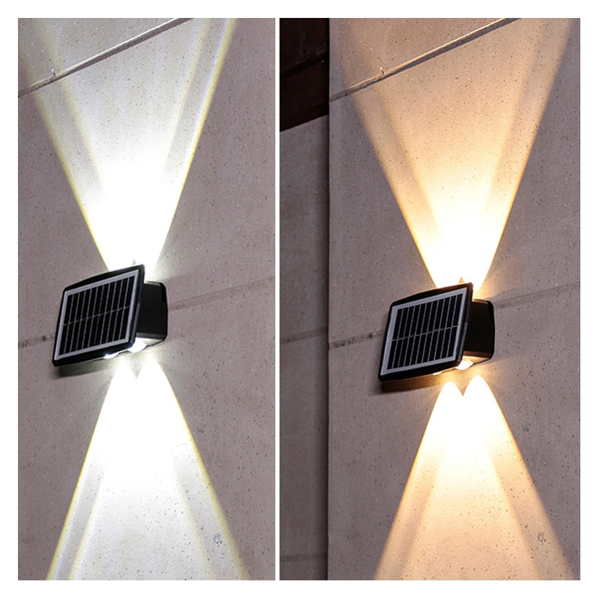 LED solárne nástenné svietidlo LED/3,7V IP44 1200 mAh