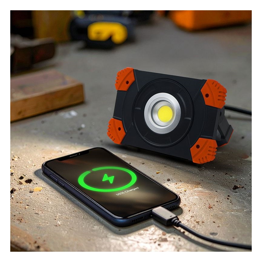 LED Nabíjací reflektor LED/10W/3,7V 4400 mAh