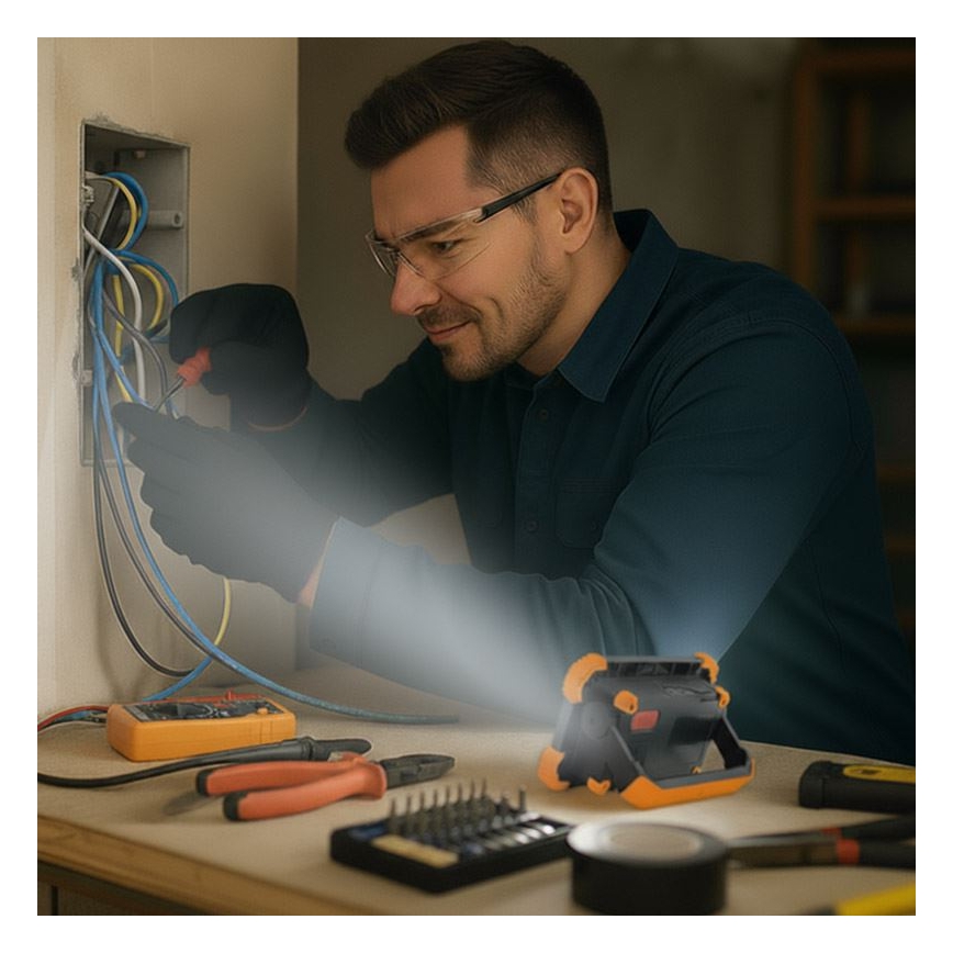 LED Nabíjací reflektor LED/10W/3,7V 4400 mAh