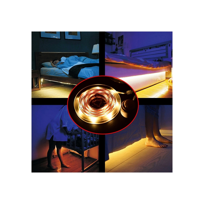 LED pásik so senzorom 4xAAA 1m