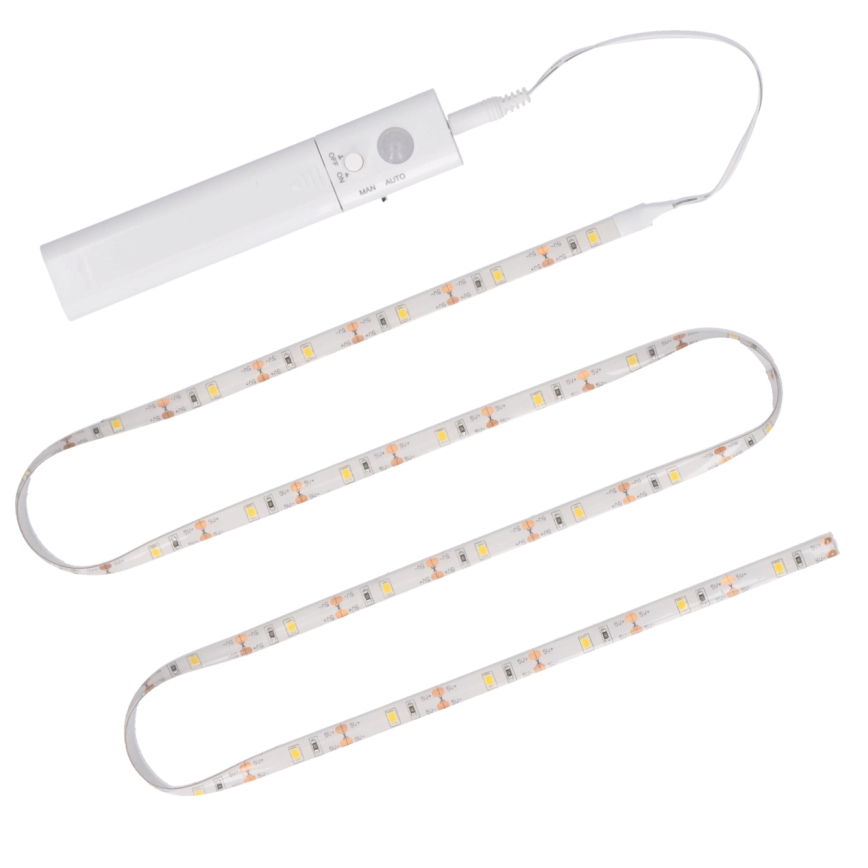 LED pásik so senzorom 4xAAA 3000K 1m